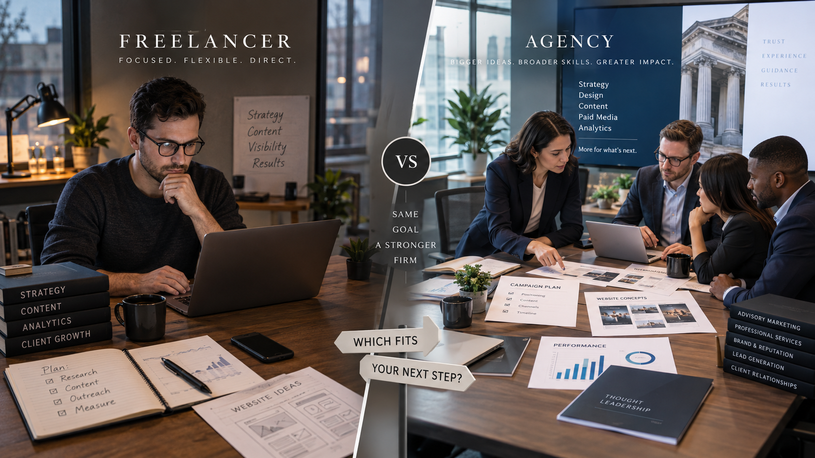 Marketing Agency vs Freelancer for Professional Services: How to Choose