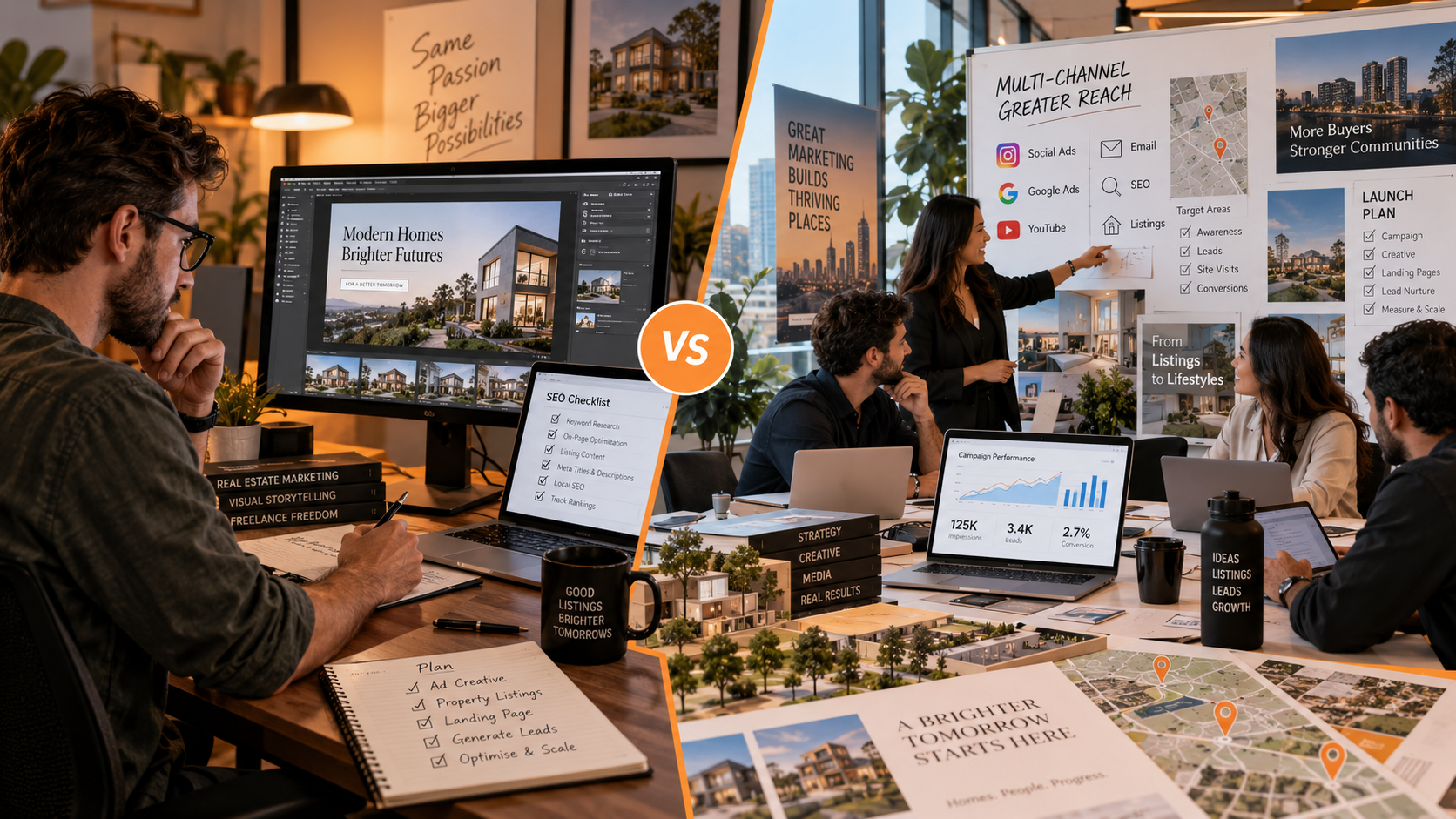 Marketing Agency vs Freelancer for Real Estate: How to Choose