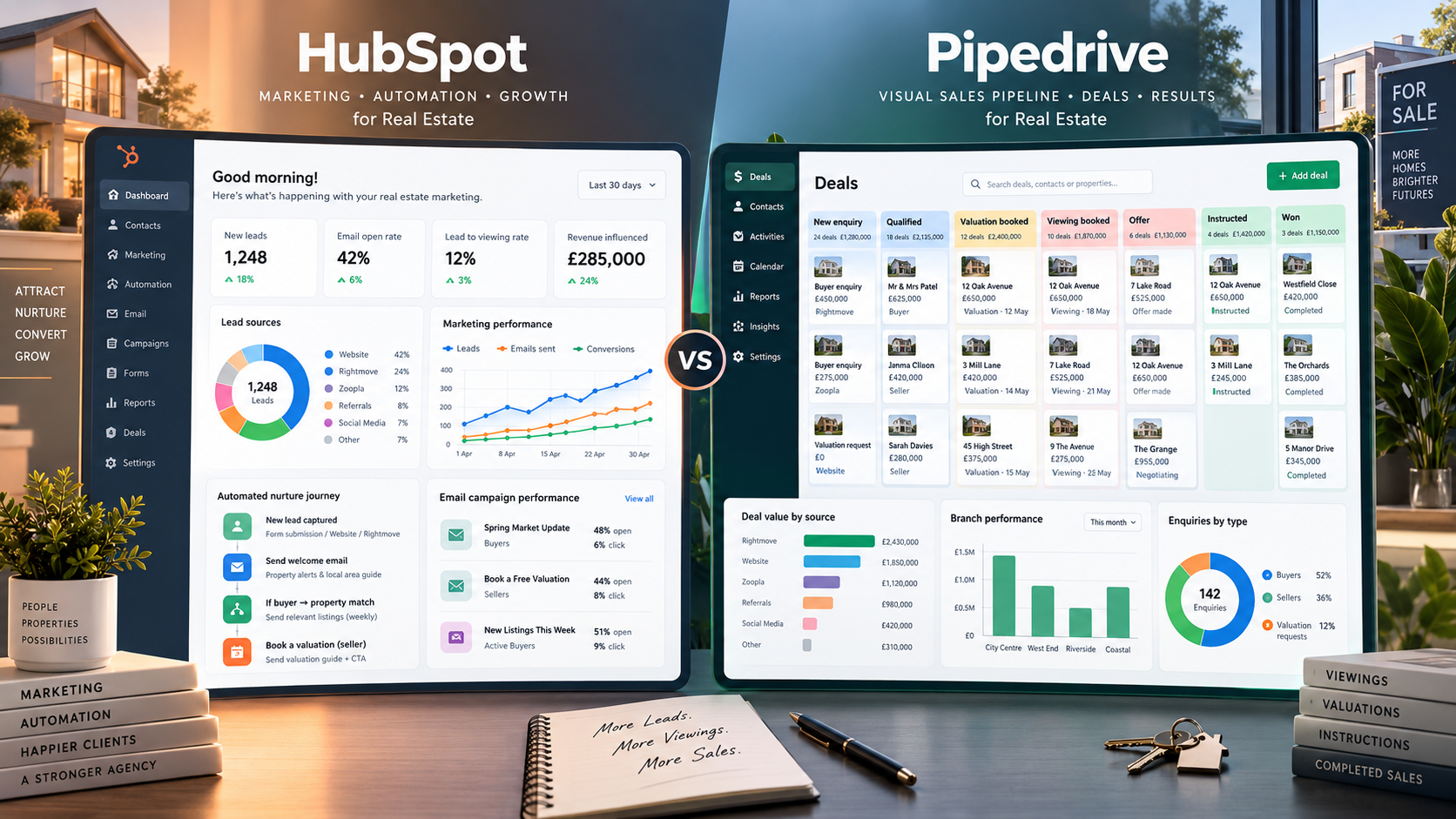 HubSpot vs Pipedrive for Real Estate: CRM Decision Guide