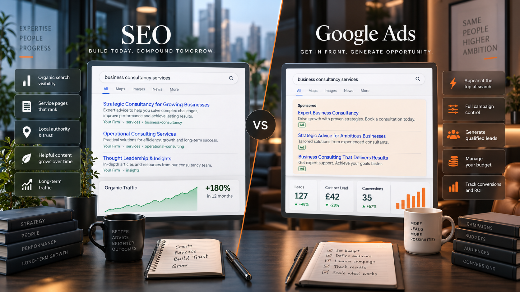 SEO vs Google Ads for Professional Services: Which Should You Use?