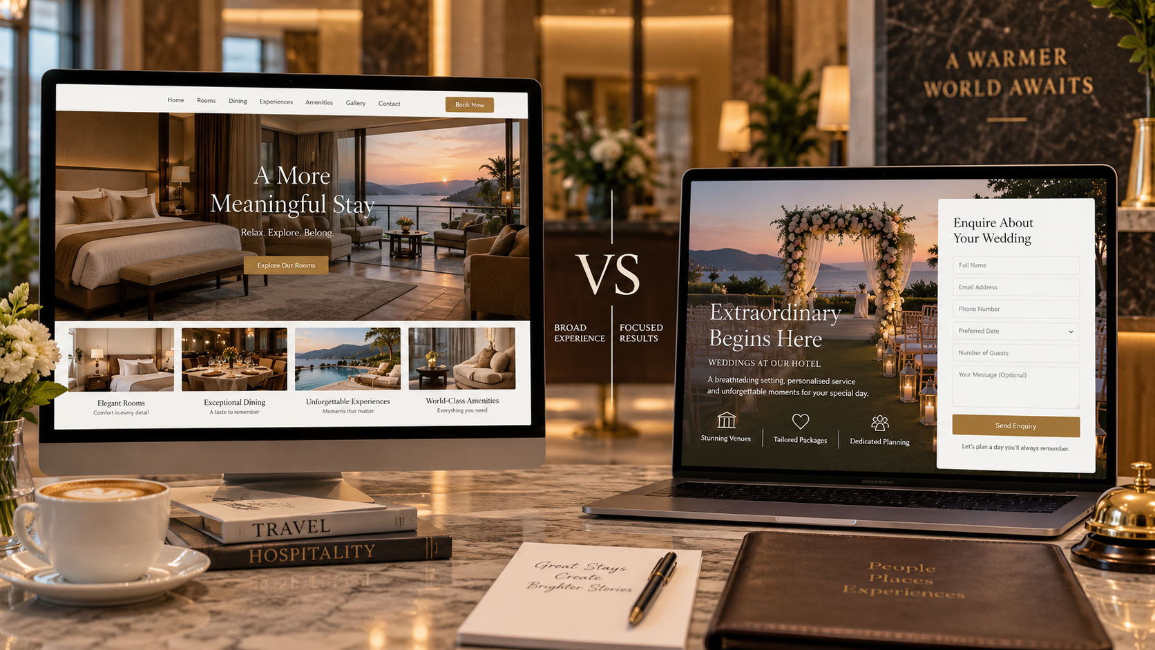 Website Redesign vs Landing Pages for Hospitality: How to Decide