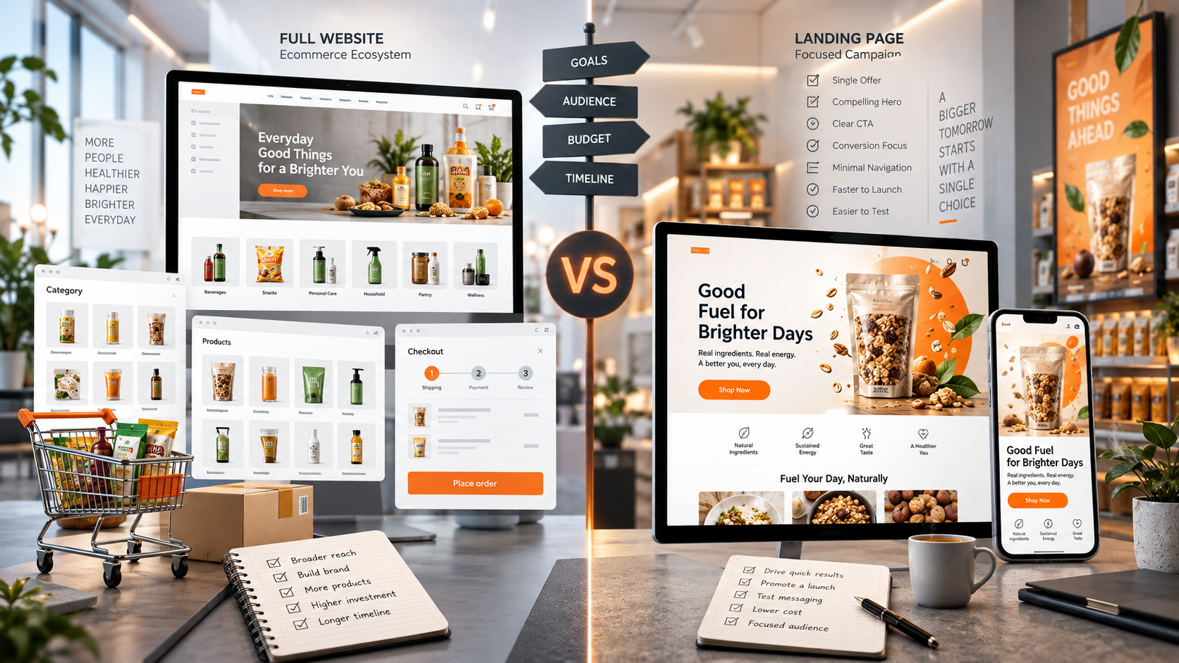Website Redesign vs Landing Pages for Retail & FMCG: How to Decide